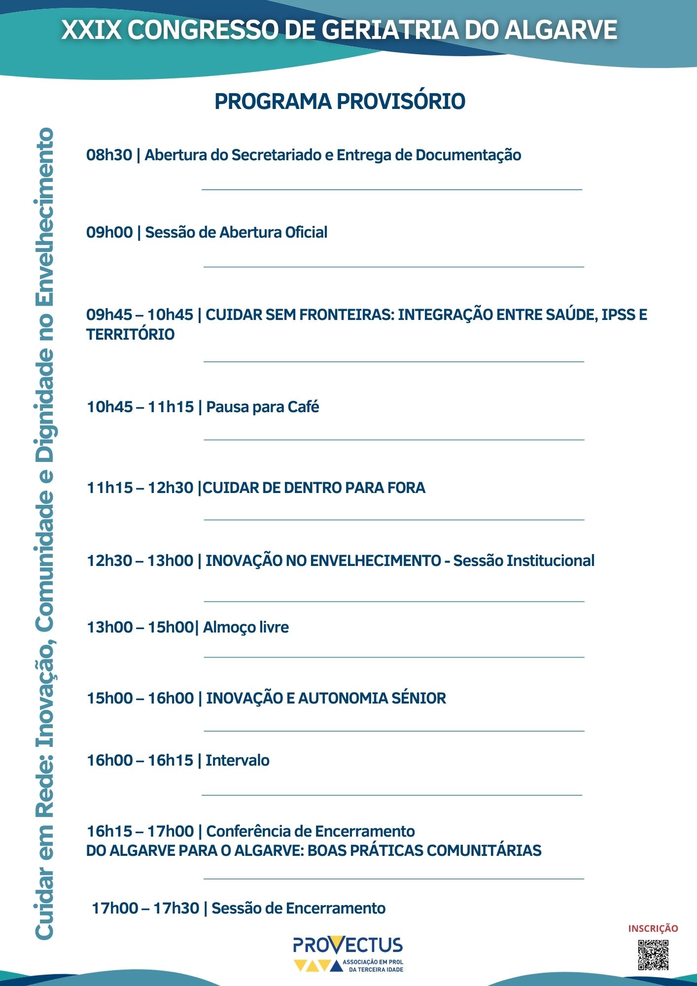 XXIX CONGRESSO DE GERIATRIA DO ALGARVE | Cuidar em Rede: Inovação, Comunidade e Dignidade no Envelhecimento